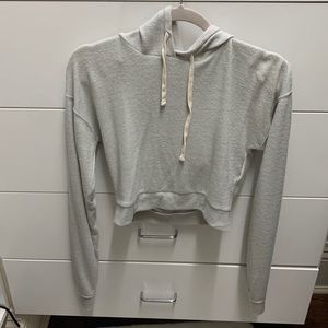 Grey cropped hoodie